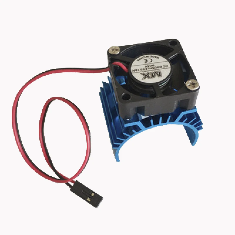 1:10 HSP RC Car 540 550 3650 3660 Size Motor Heat Sink Blue RC Parts Electric Car brushless Motor Heatsink Cover + Cooling Fan