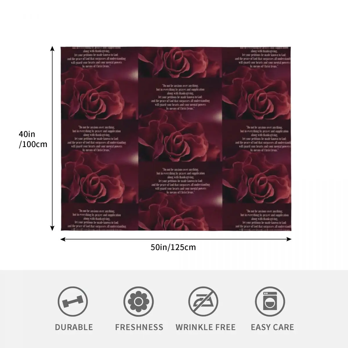 فيليبي 4:6,7 رمي بطانية عتيقة ثقيلة للنوم بطانيات الهالوين الناعمة #4