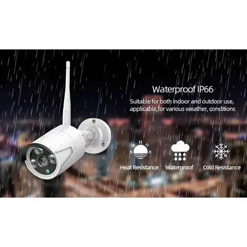 Rscamtom 4CH CCTV الصوت FHD 3MP في الهواء الطلق واي فاي طقم NVR كشف الحركة كاميرا IP للرؤية الليلية نظام كاميرا الأمن #6