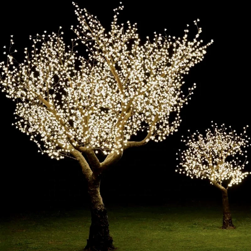 Wholesale Outdoor Garden Decoration Flower Fairy Lamp 12ft Warm White Lights Acrylic Led Cherry Blossom Christmas Tree