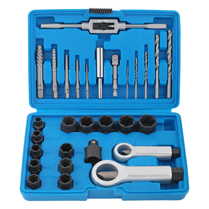 

29 Pieces Rusted Slippery Tooth Tire Nut Remover Anti-tooth Anti-skid Screw Sleeve Anti-theft Screw Special Auto Repair Tool