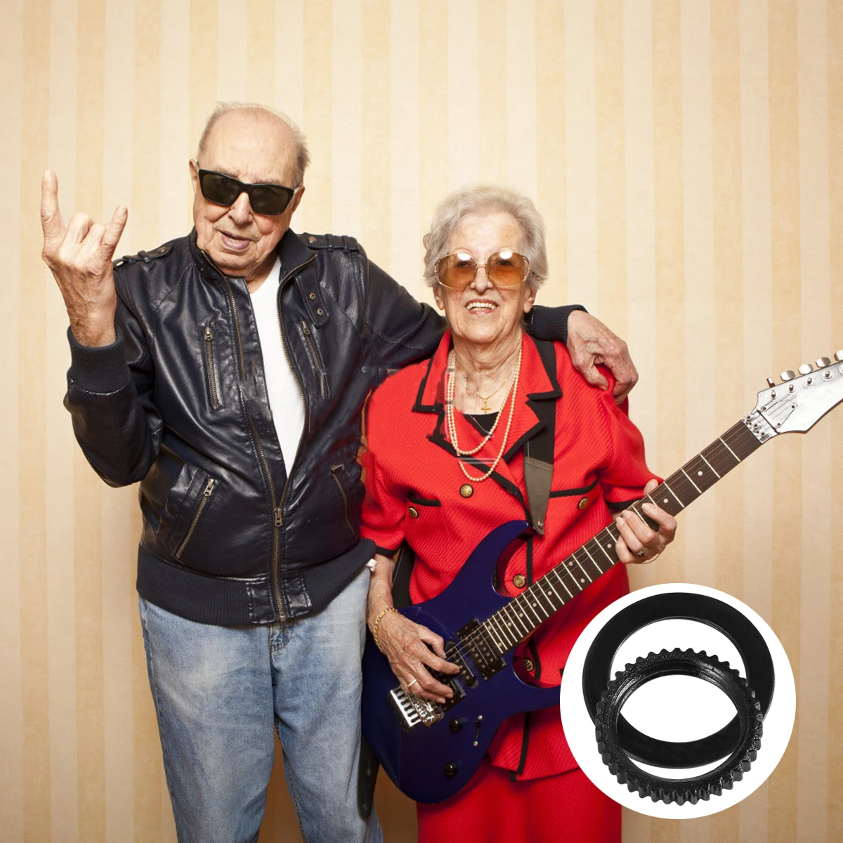 

5 Pairs Gear Nut Gasket Guitar Nuts Potentiometer Fittings Metal Steering Wheel