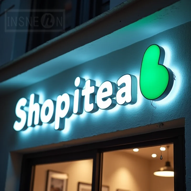 Custom Front Back Lit LED Business Sign 3D Channel Letters Storefront Outdoor Metal Signage For Retail Store Mall Office Decor