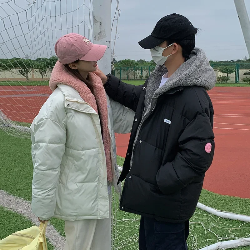 

Зимнее пальто, утепленная пуховая хлопковая куртка, женская свободная посадка, теплое стеганое пальто с капюшоном, корейский стиль, стиль принцессы, с длинным рукавом