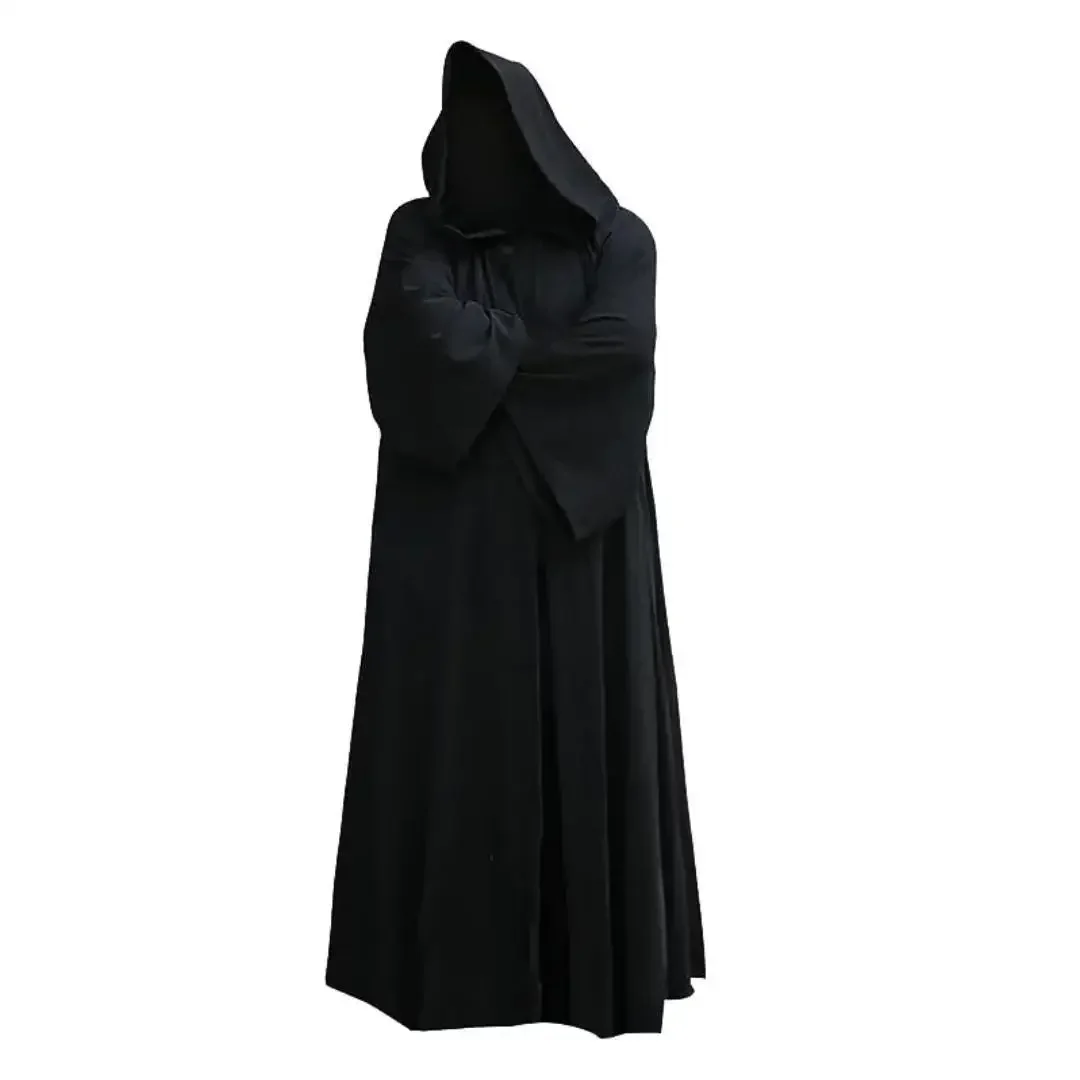 عباءة جيدي روب الفارس التأثيرية رداء الراهب في القرون الوسطى مع غطاء محرك السيارة رداء الكاهن عباءة القرون الوسطى للهالوين للمرحلة