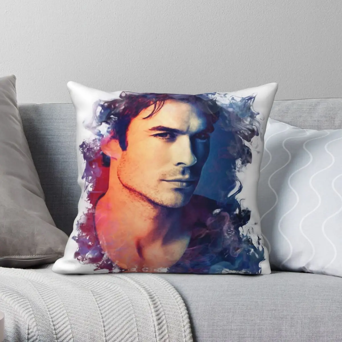 

Ian Somerhalder Pillowcase Polyester Linen Velvet Creative Zip Decorative Pillow Case Home Cushion Cover