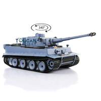 1/16 2.4Ghz Heng Long 7.0 Plastic Ver German Tiger I RTR RC Tank Toys Smoking Unit 3818 Model TH17233