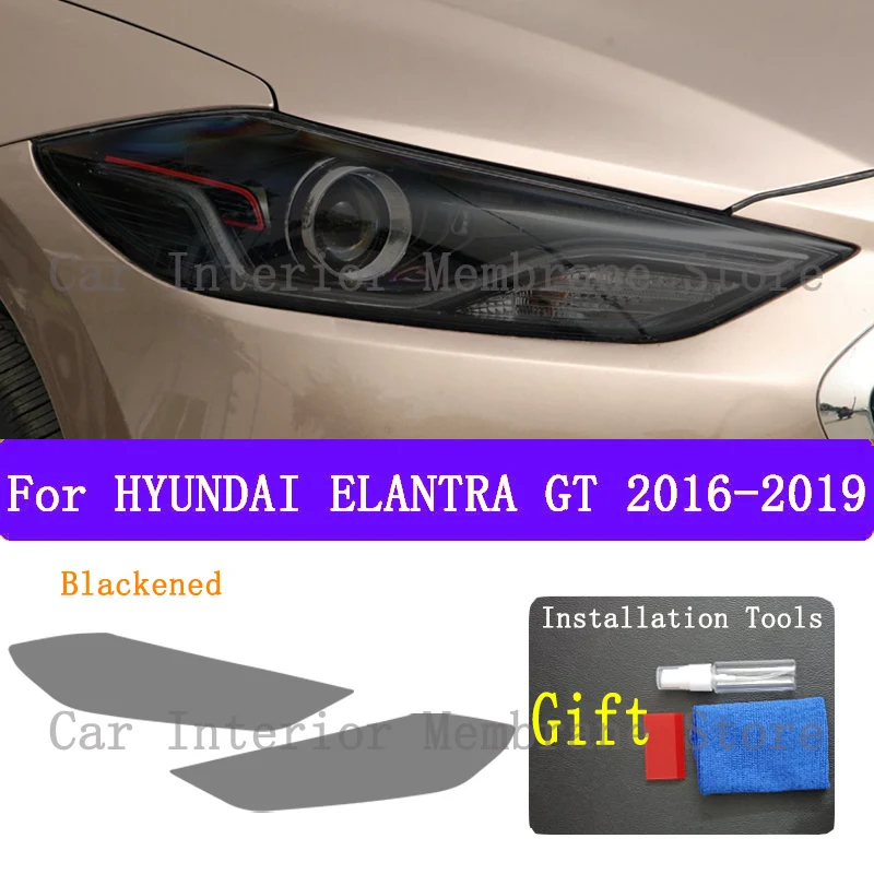 Untuk HYUNNDAI ELANTRA GT 2019 TPU mobil lampu depan eksterior Anti-gores Film pelindung lampu depan perbaikan stiker aksesoris reparasi