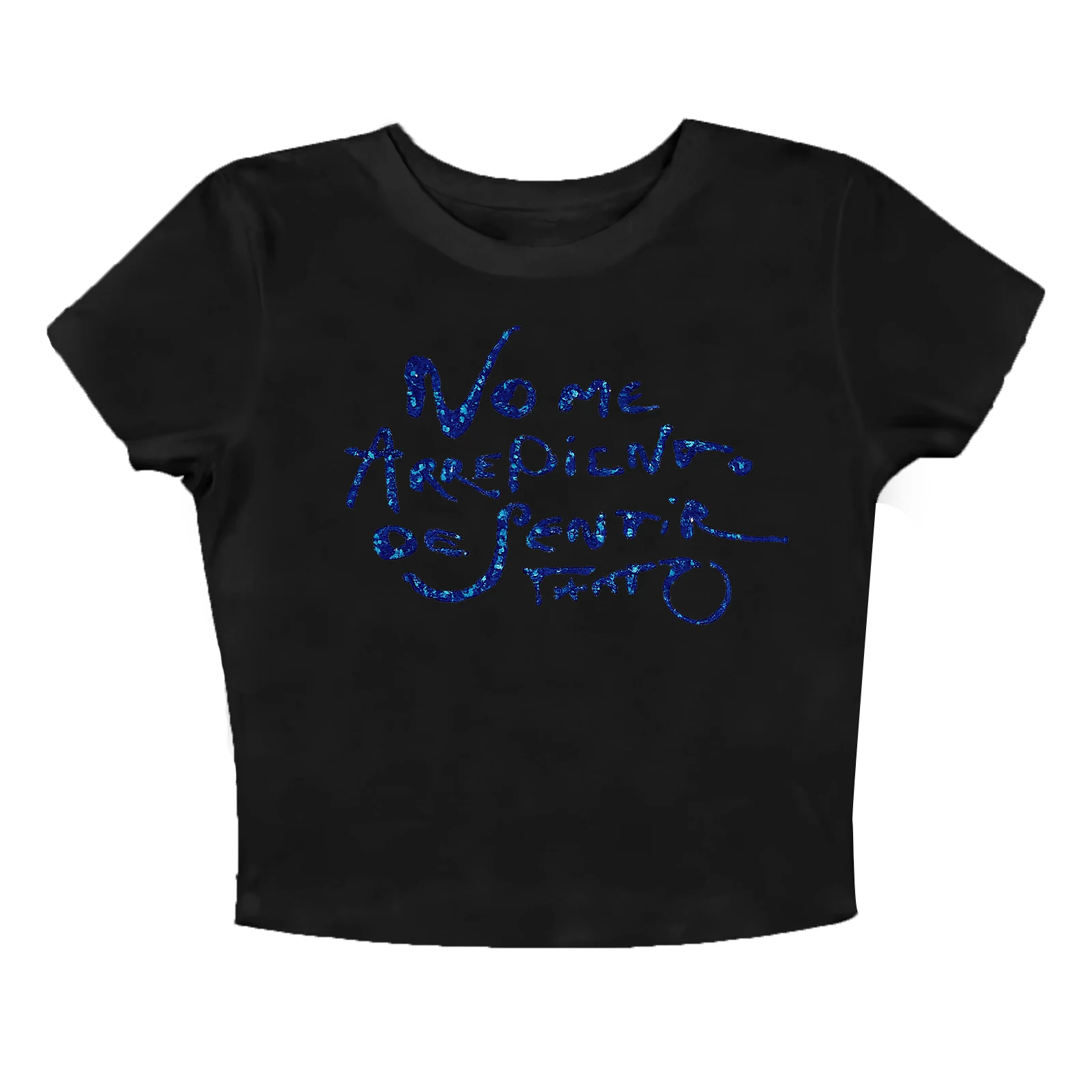 2026 Karol G No Me Arrepiento De Sentir Tanto Crop Top Women Sexy Girl T-Shirt for Fans Gift