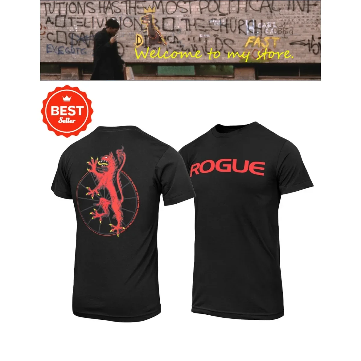 

Футболка с коротким рукавом Rogue для мужчин и женщин, Лидер продаж, брендовая американская уличная спортивная одежда Tide, повседневная модная футболка большого размера