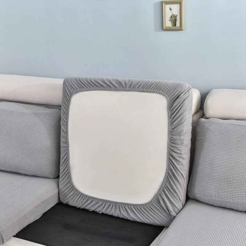 Verdickter, elastischer Sofabezug für das Wohnzimmer, einfarbiger Möbelschutz, Sofakissenbezug, abnehmbarer Sofabezug. – Detail 22