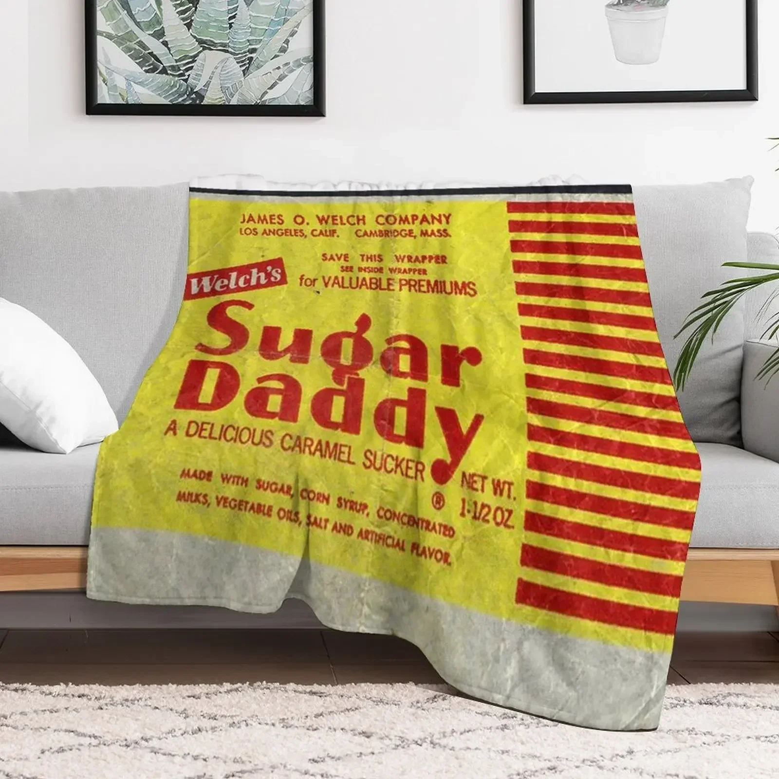 

Sugar Daddy Wrapper Throw Blanket Baby Plaid Beach blankets ands Blankets