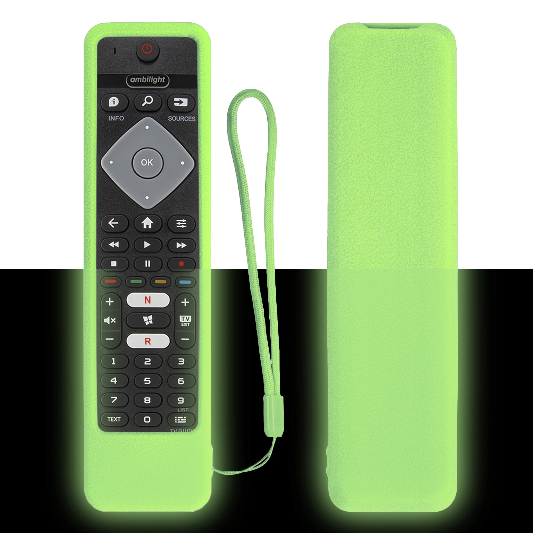 Silicone Remote Control Case for Philips Smart TV 55PUS7304 75PUS6754/12 65PUS6754 65PUS6704 55PUS6754 70PUS7304 Anti-Slip Cover