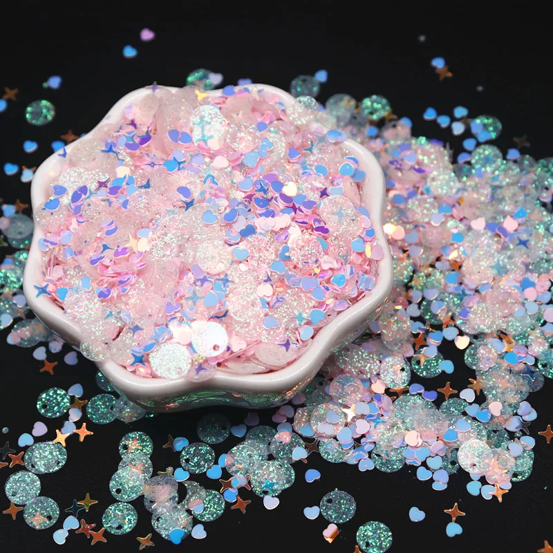 Glitter Mix Star Heart Dot Shaped Colorful Loose Sequins For Shaker Card Nail Art Scrapbook Decoration Makeup confetti