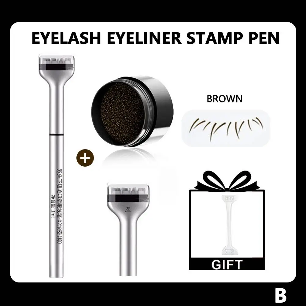 Lower Eyelash Stamp Lazy Lower Eyelash Stamp Makeup Mascara Natural-looking Convenient Cosmetics 2-in-1 Eyelash Stick Begin P4J0