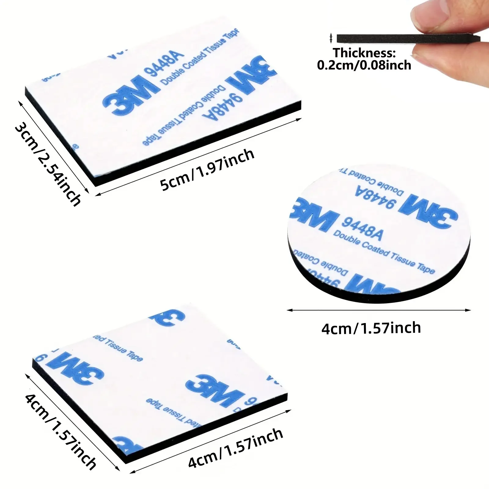 30pcs Double Sided Tape, Wall Tape Suitable For Home, Office, Car, Outdoor Use