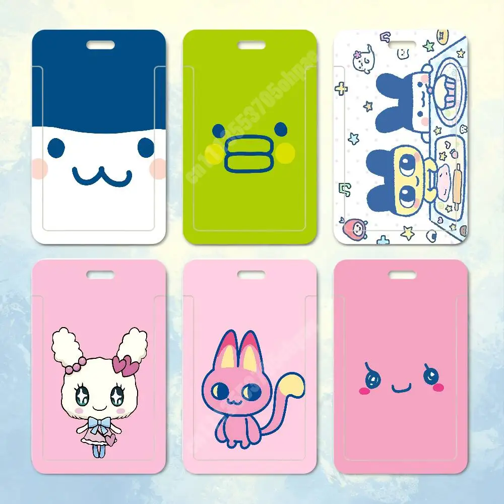 Virtual Pet Cartoon T-Tamagotchi-S Plastic Card Holder Student ID Card Clear Transparent Business Office Supplies