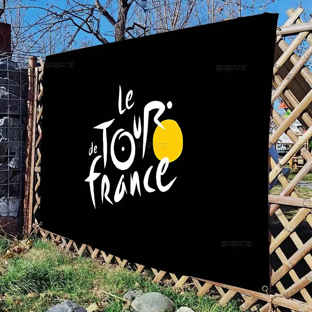 Tour De France Creative Pattern Hanging Flag Polyester Printed Banner Hand Pulled Flag