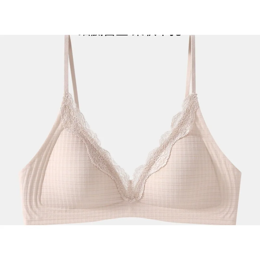 French Lace Bra Push Up Small Chest Enhancer Side Support Anti Sagging Sweet Coquette Thin Lightweight Lace Plus Size 32-38 Up
