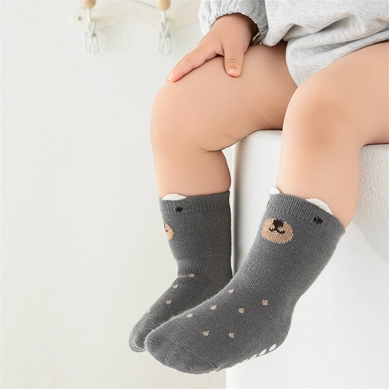 0-5Years Newborn Baby Autumn Winter Cartoon Anti Slip  Floor Socks Cotton Infant Socks For Girls Boys