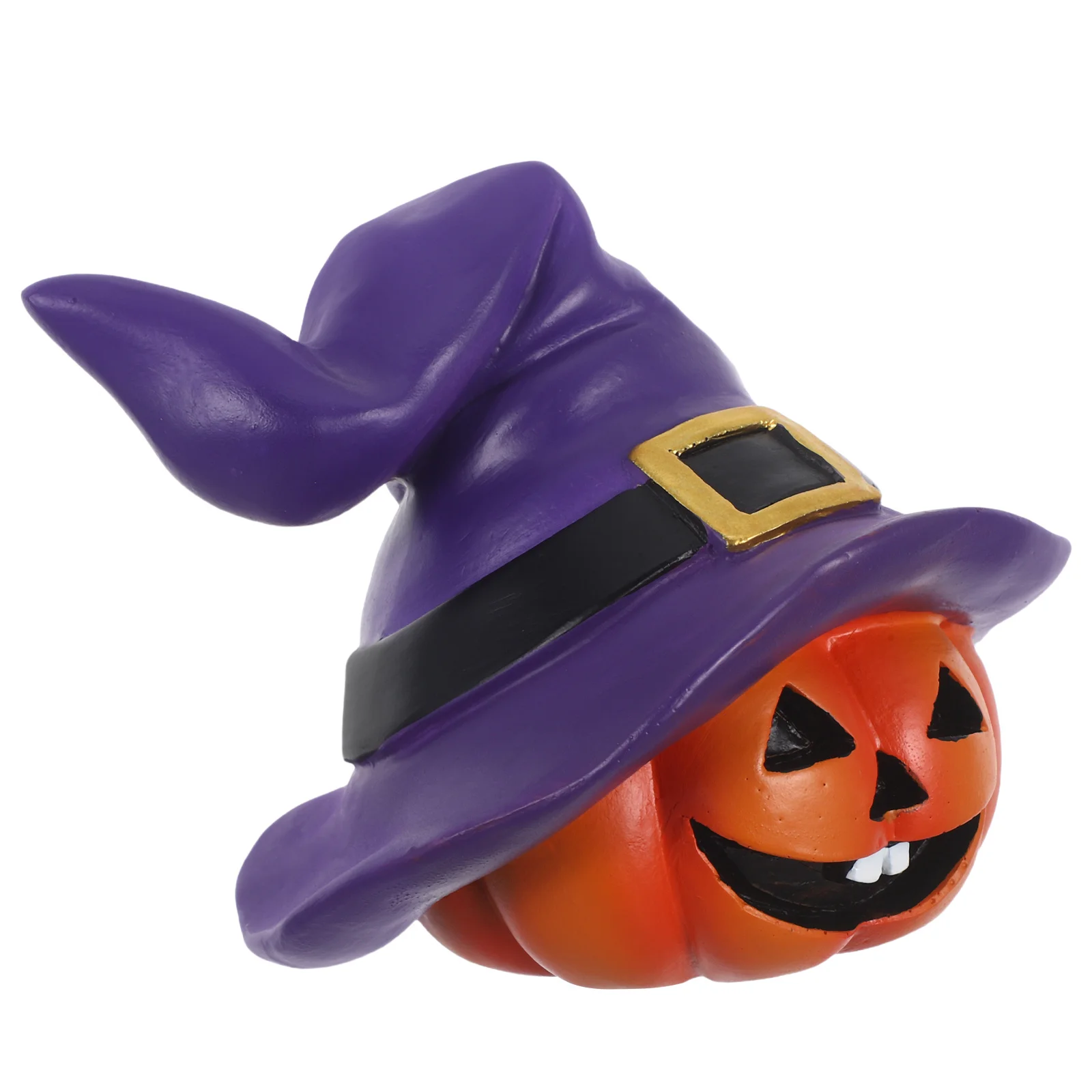 

Halloween Pumpkin Ghost Witch Hat Sculpture Spooky Pumpkin Outdoor Tabletop Garden Landscape Decoration Miniatures Pumpkins