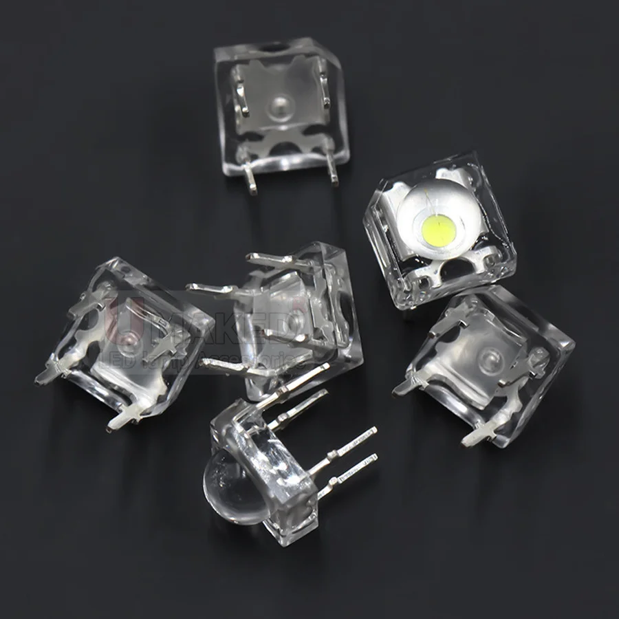 1000pc 5mm LED Piranha Light Emitting Diode Lamp White Red Green Blue Yellow Bright Color 3V Indicator DIY DIP PCB Circuit Bulbs