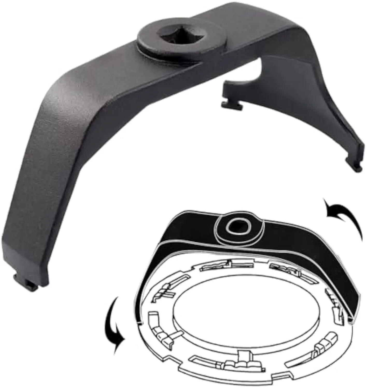 

Multifunctional fuel tank cap removal tool Universal wrench Adjustable remover wrench Multi-purpose model