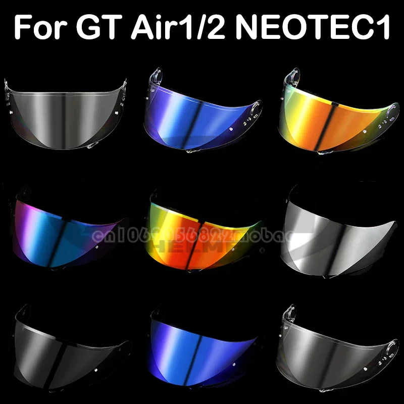 Lente de viseira para capacete de motocicleta, capa de lente revestida para shoei gt-air gt air2 neotec CNS-1 cns1 tc- 5 tc-9 capacete lente de visão noturna