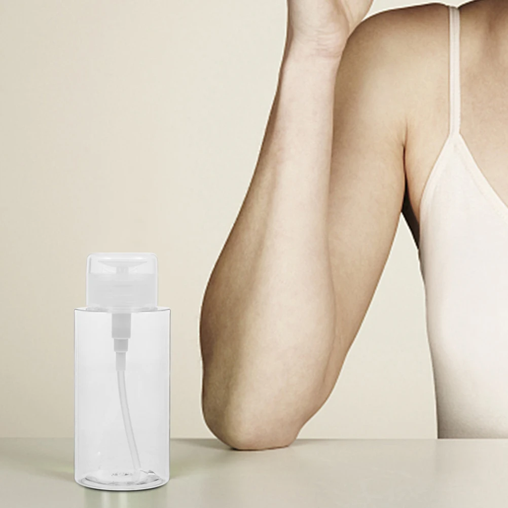 Distributeur de bouteilles à pompe rechargeable, 3 pièces, pour Lotion Toner, huile, conteneur de toilette de voyage, démaquillant, liquide, vernis à ongles transparent