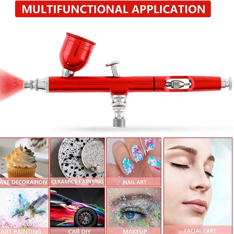 Dual-Action 0.3mm Gravity-Feed for Nail Manicure Portable Air Brush