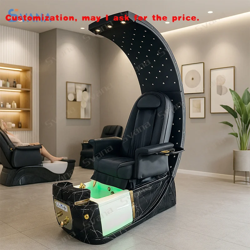 

custom.Professional Black Luxury Massage Pedicure Chair Nail Salon