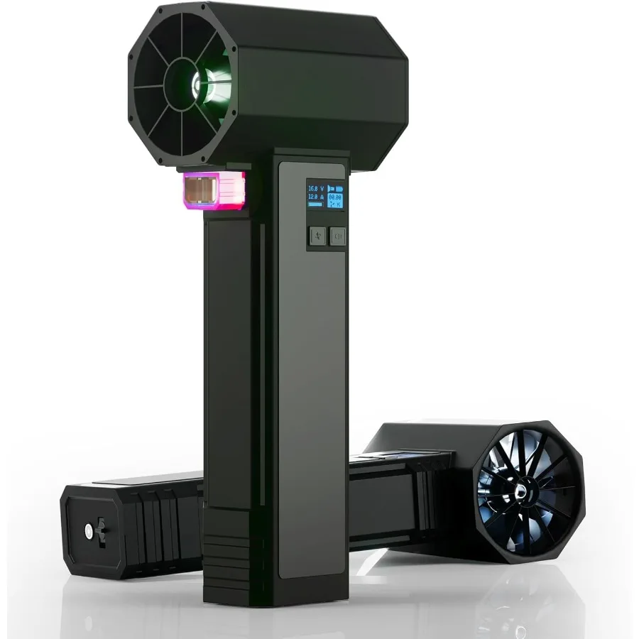 

Турбо-сушилка со светодиодной подсветкой для эффективной сушки автомобиля. Мгновенная подача воздуха до 1600G и 220MPH. 4 регулируемых налаштия скорости.