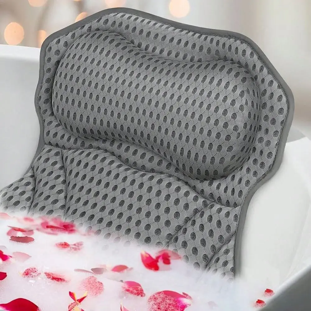

Pillows Tub, Bath Pillow Luxury Bathtub Pillow And Neck Support, Soft 4D Mesh Bath Tub Pillow With Non Slip Suction Cups, Laund