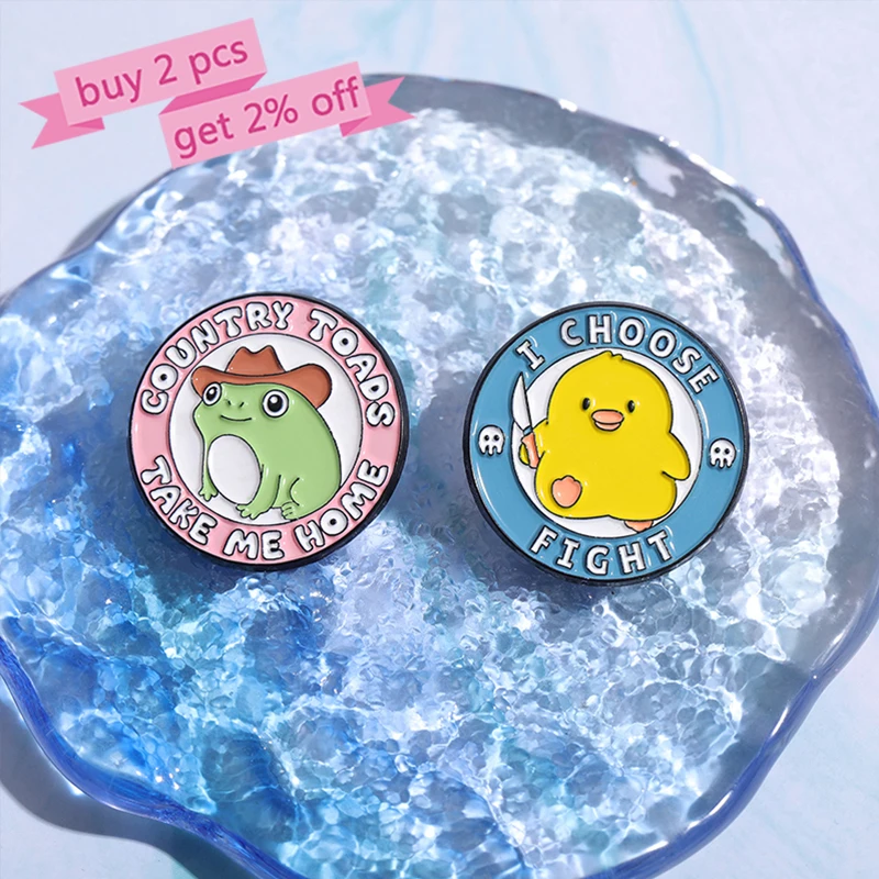 Cute Animals Enamel Pins Custom Frog Capybara Sloth Brooches Lapel Badges Cartoon Animal Jewelry Gift for Kids Friends