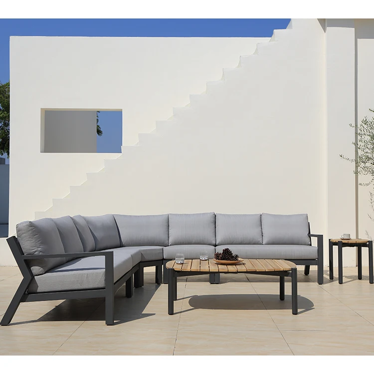 du- Taliya Outdoor Aluminium Garden Furniture Outdoor Corner Sofa Set