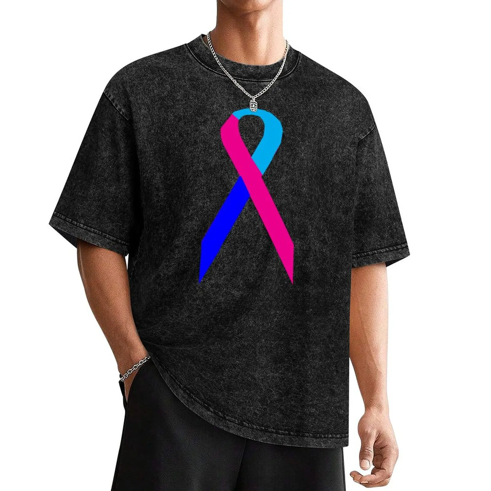 

Thyroid Cancer Awareness ribbon T-Shirt quick drying sweat funny t shirts men