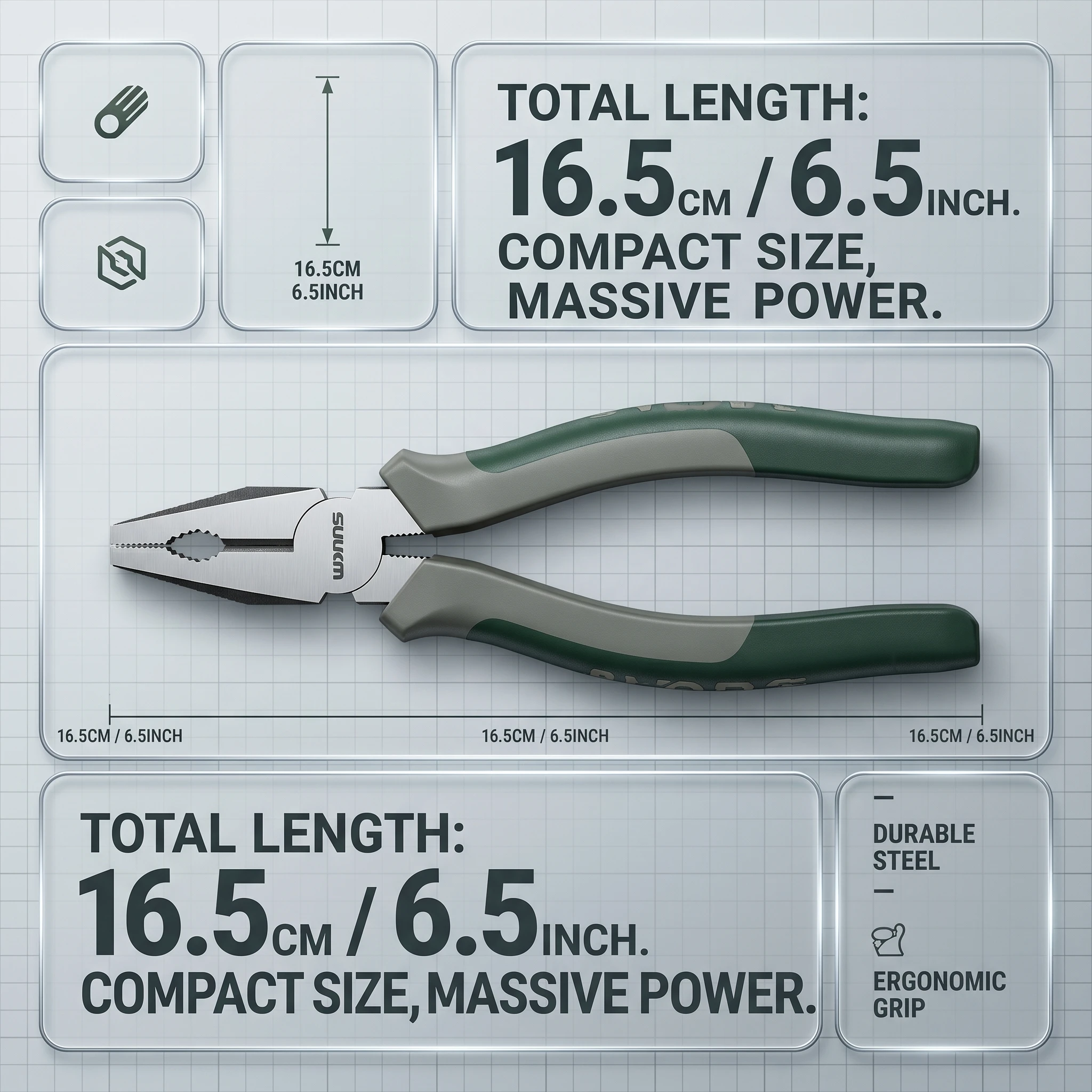 Wire Cutters, Overall Length 16.5cm, Professional Hand Tool, Essential Household Helper