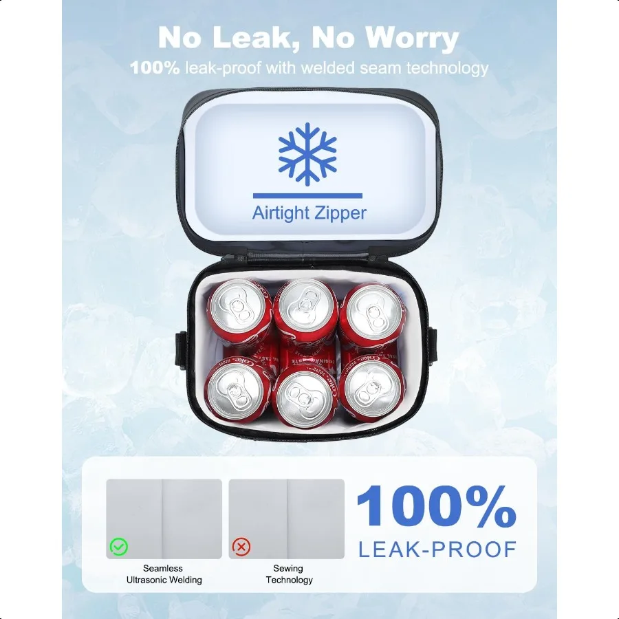 حقيبة للحفاظ على البرودة 7 16 30 يمكن لينة الجوانب الصغيرة المحمولة معزول حزمة التبريد اليومية الغداء برودة مانعة للتسرب الجليد الصدر لكاميرا الشاطئ