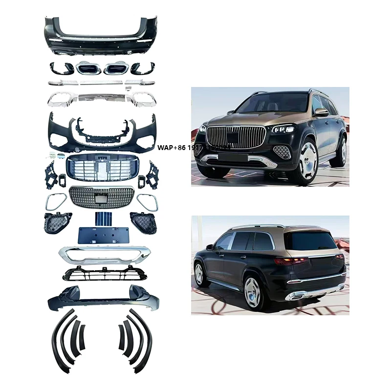 

New 2020-2023 for GLS X167 Car Modification Upgrade Front & Rear Bumper Body Kit Grille Kit Bolt-On Universal Fitment