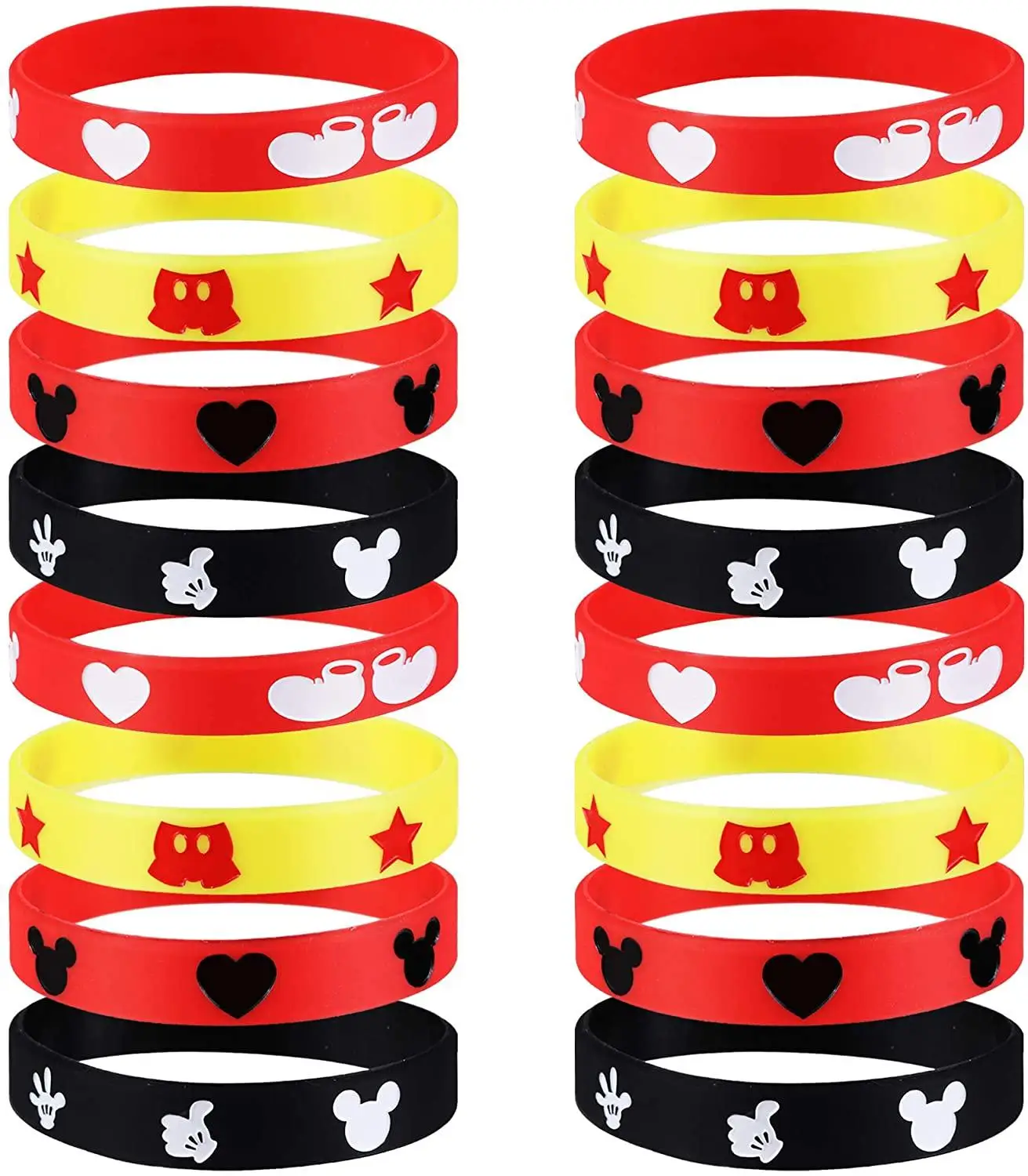 10Pcs Mickey Mouse Party Small Gift Kid Silicone Bracelet for Birthday Party Minnie Gifts for Guests Kids Favor Decor Supplies