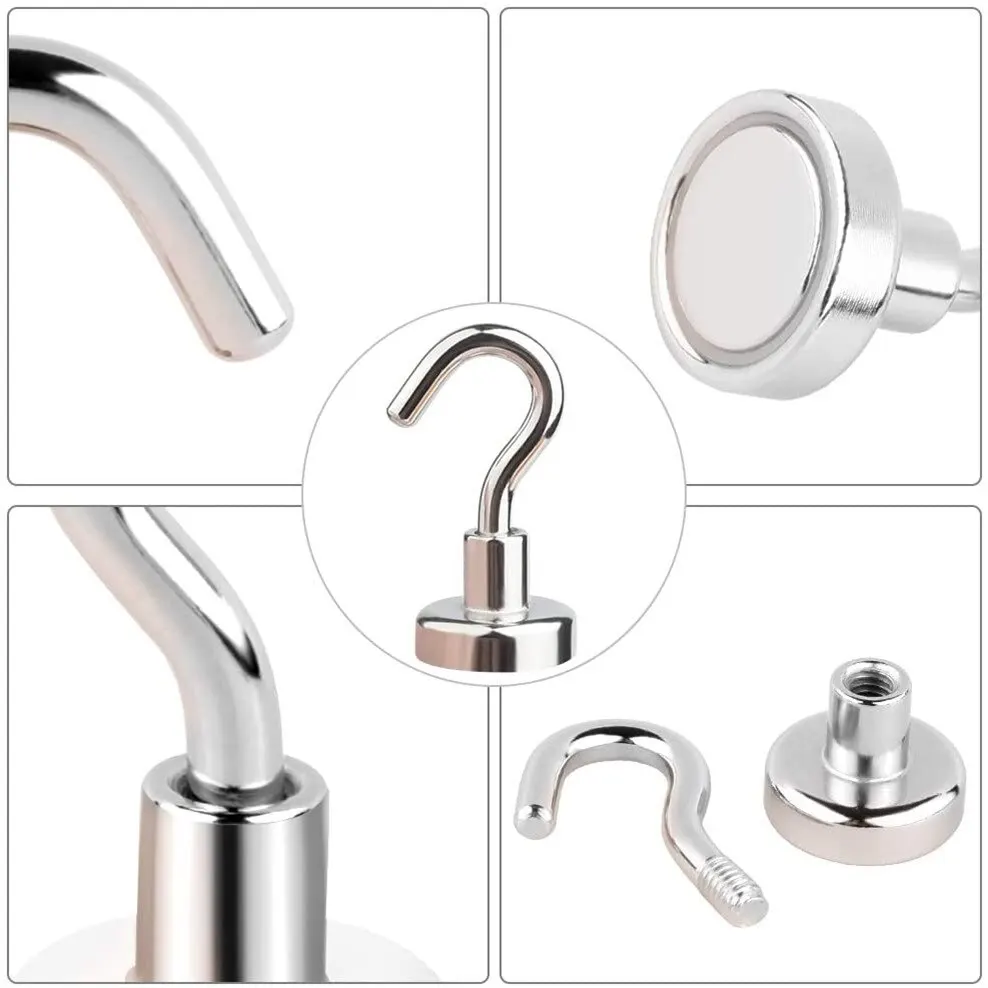 10Pcs Strong Magnetic Hooks Punchfree Practical Load Bearing HookThick Wall StorageFor Home Kitchen