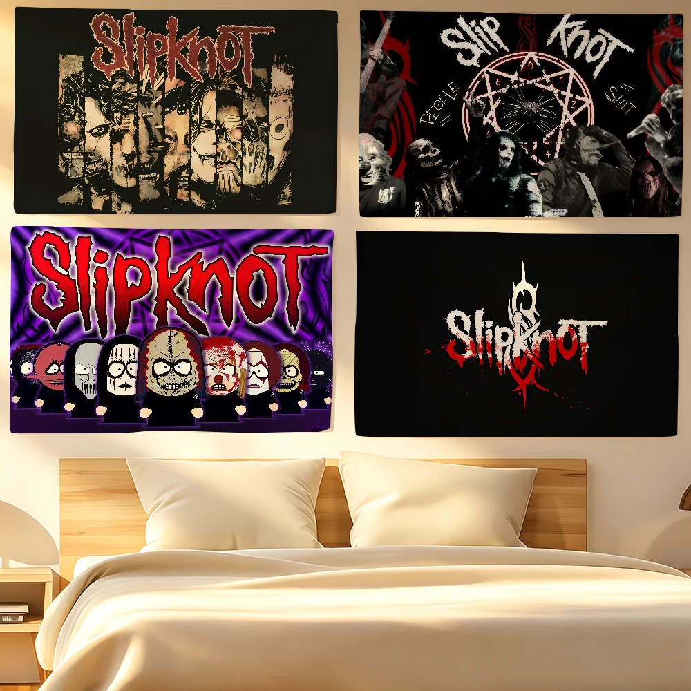 Band S-Slipknot Flag Personalized Banner For Sports Matches Games Parade Rally Holiday Festival Backyard Balcony Club Bar Decor