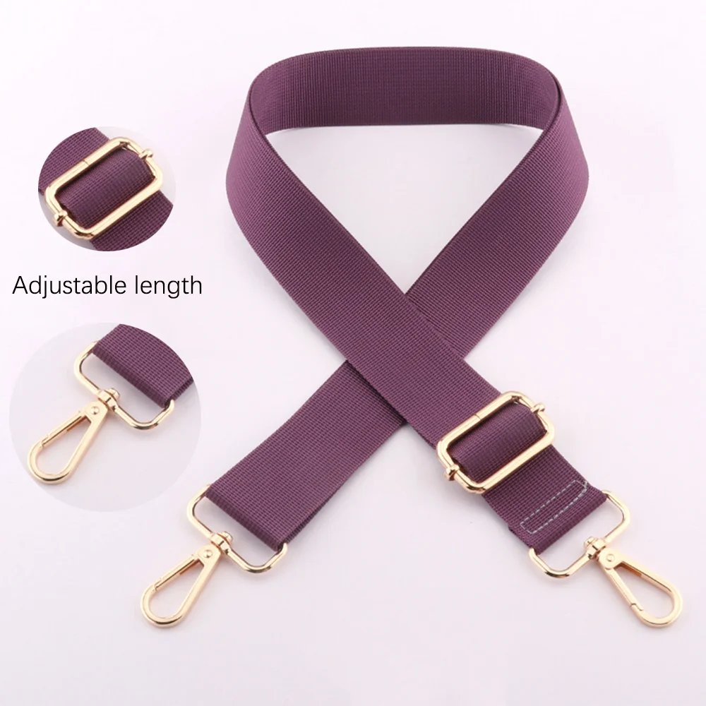 

3.8CM New Adjustable Strap Width Women's Crossbody With Colourful Purple Series Diy Thickened Fashion Nylon Bag Carrying Strap