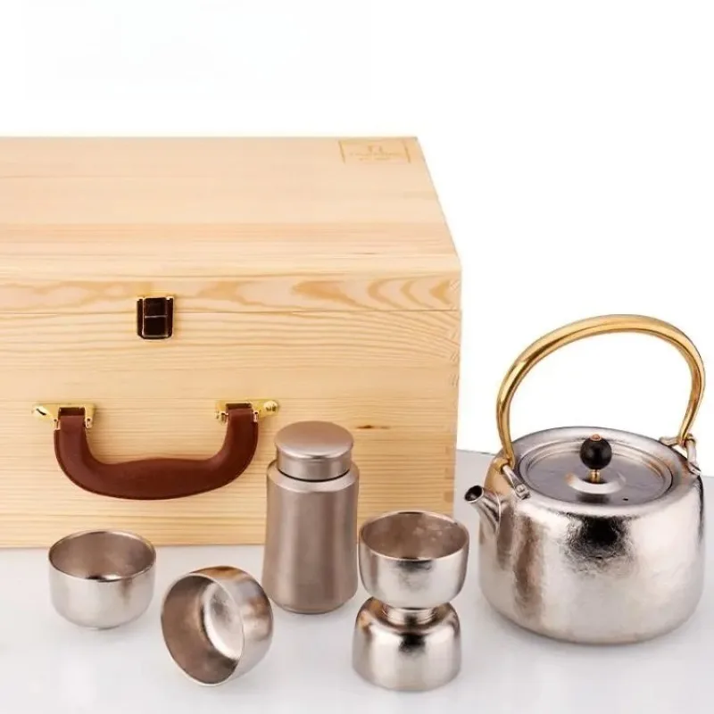 

Tea set, pure titanium teacup teapot, home office tea separation pot