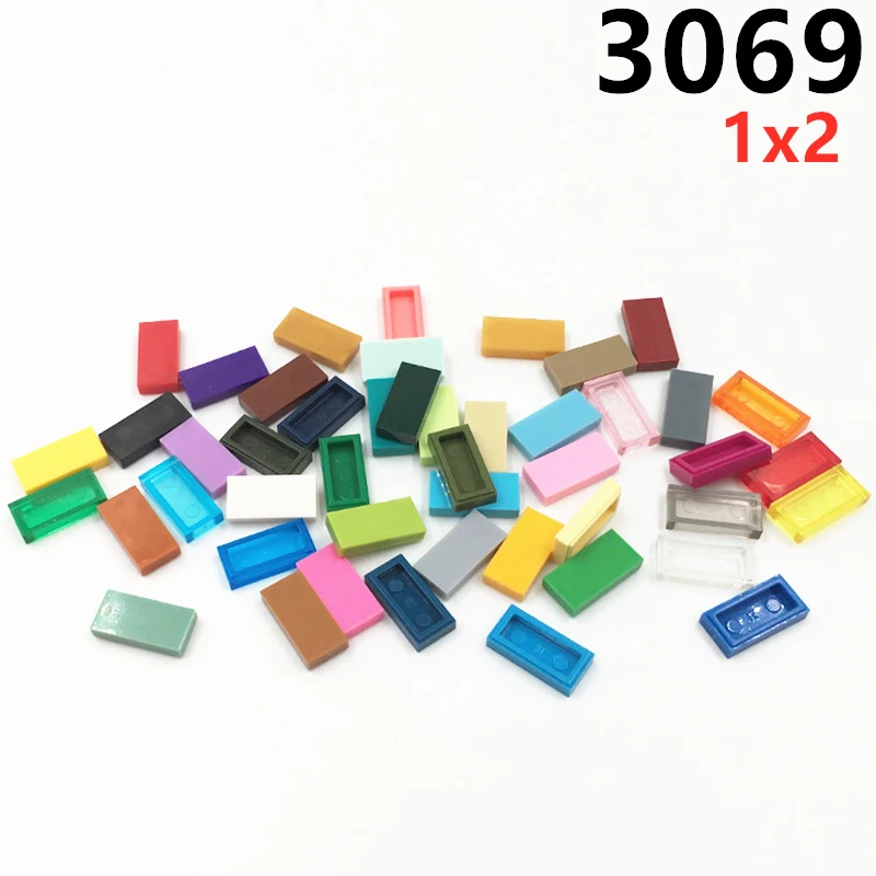 150pcs/lot MOC Parts 3069 Tile 1x2 Compatible Figures Bricks DIY Assmble Building Blocks Particle Kid Puzzle Brain Toys Gift