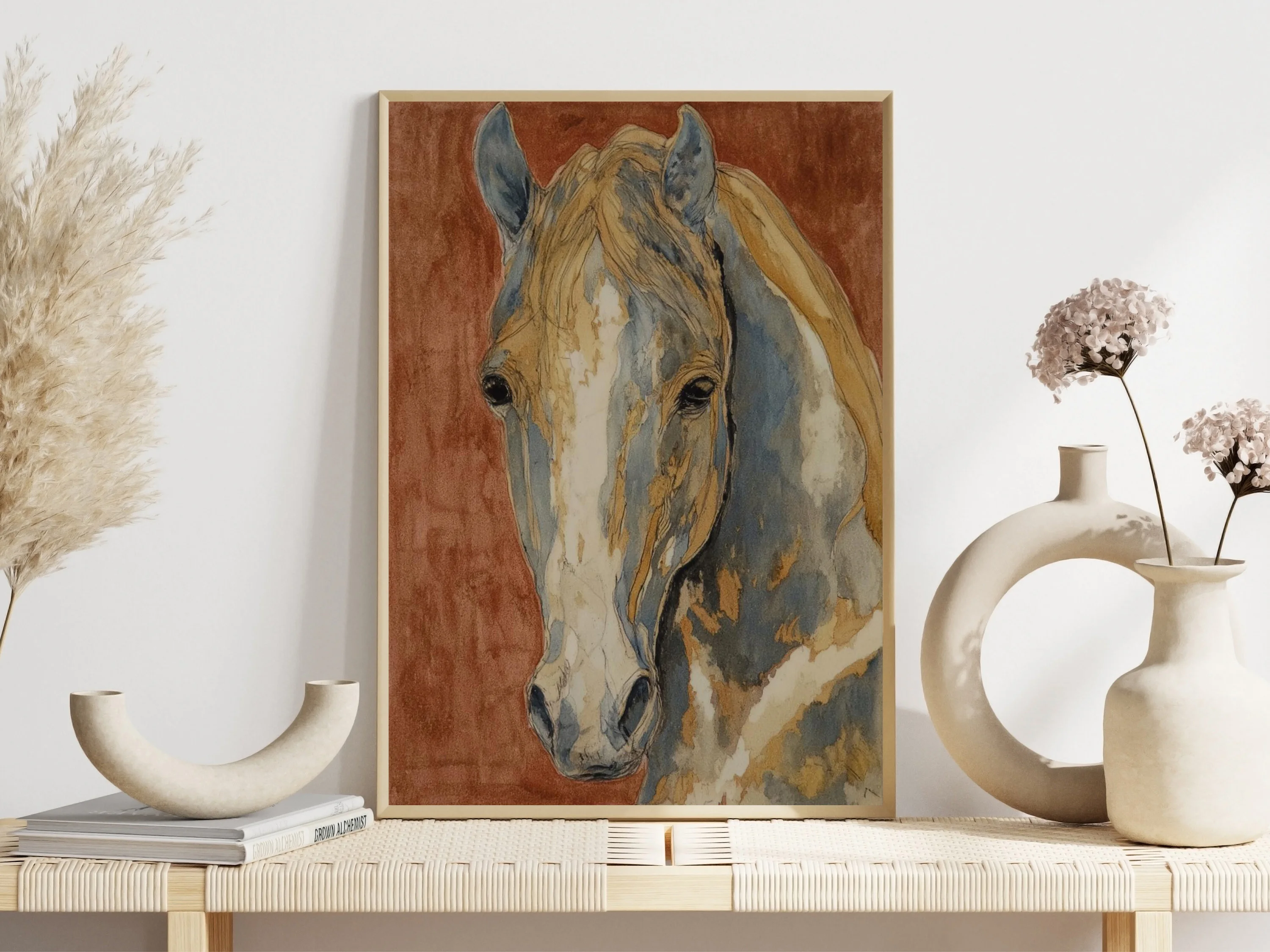 Playful Folk Leopard Brindle Greyhound Poster Scandi Style Mid-Century Modern Prints Canvas Wall Picture Home Living Room Decor