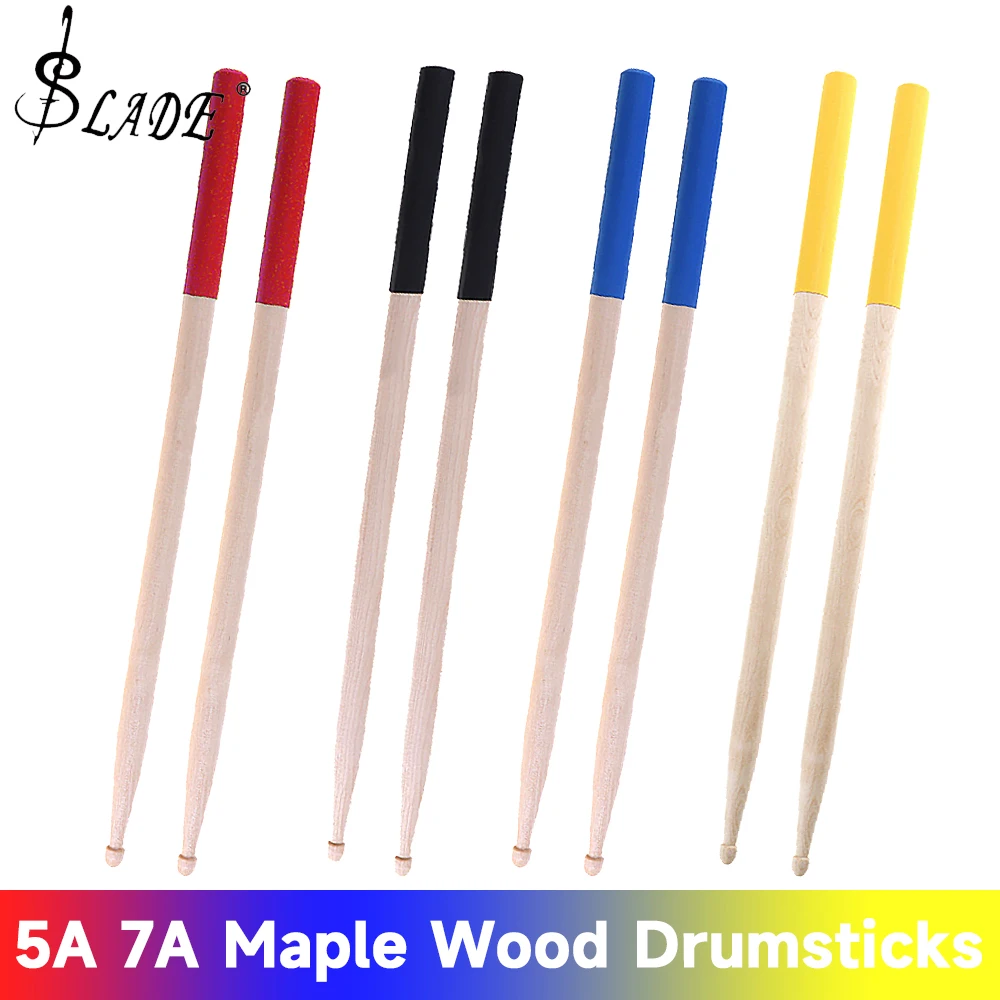 

5A/7A Maple Wood Drumsticks Set Wooden Drum Sticks For Beginners Classic Electronic Digital Percussion Instrument Accessories