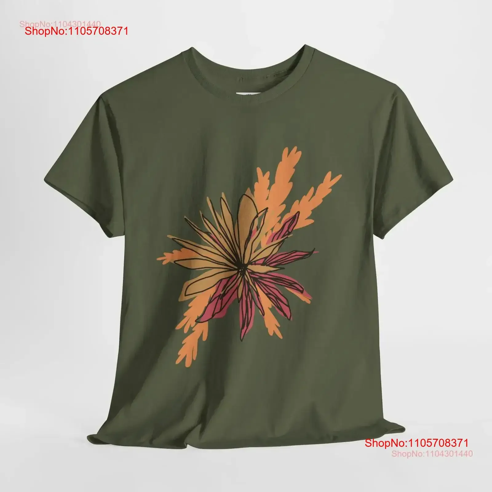 Boho Floral Burst T Shirt Nature Inspired Fashion with a Rustic and Earthy Palette vintage Washed Versatile