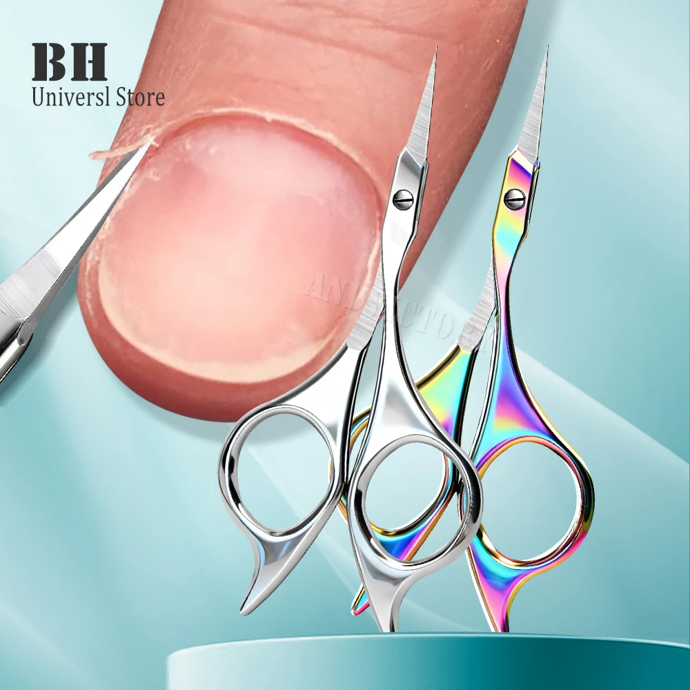 湾曲したキューティクルはさみ マニキュアツール ネイルキューティクルトリマー ステンレス鋼の爪はさみ キューティクルケアカッター 小さなはさみ