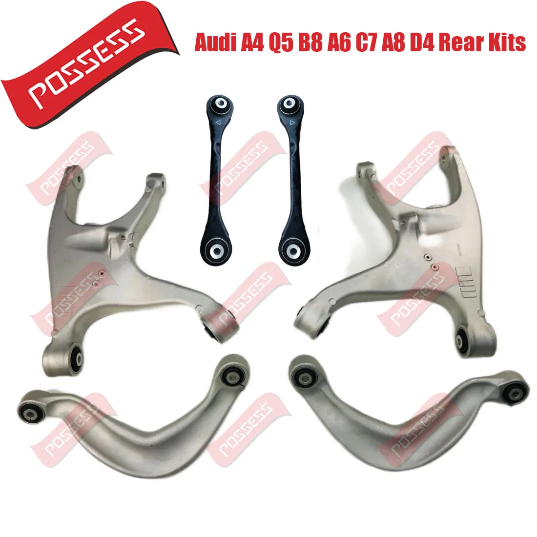 

6 Pieces Rear Suspension Control Arm Kits For Audi A4 Q5 B8 A6 C7 A8 D4 Please provide the VIN